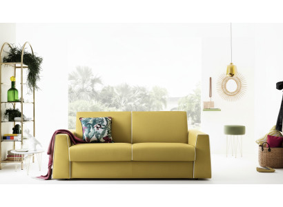 Design Pokój Dzienny Żółta Sofa 3 miejsce do siedzenia Alfitalia Materiał Couch Sofa Podkładka Sofy