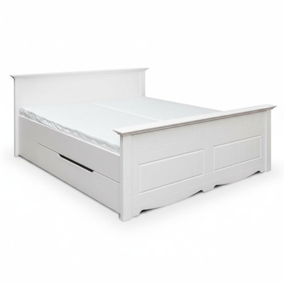 Lit Rembourrage Design Drewniane łóżka Double Lits Blanc 180x200 Sommeil Chambre