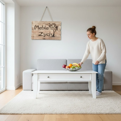 Country house salon Tabela stolik kawowy Praca fizyczna Oryginalny Drewno Sofa side stoły