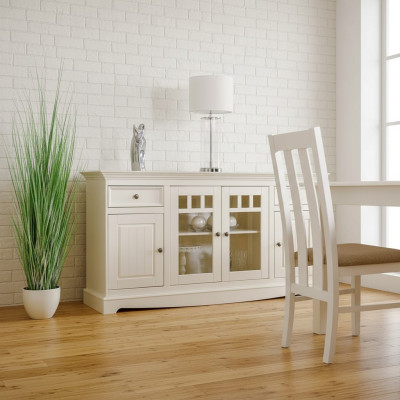 Klasyczny wiejski kredens Kredens Biały Buffet Szafa salon