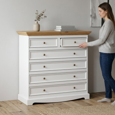 Kredens Design Meble do Salonu Drewno Komody Kredens Szafka niska Country House NOWOŚĆ