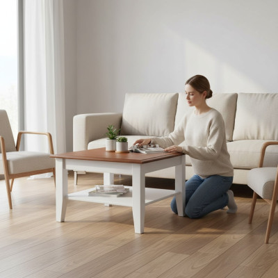 Beistell stoły Drewno Praca fizyczna stolik kawowy Prawdziwe drewno Tabela Classic Sofa Nowość