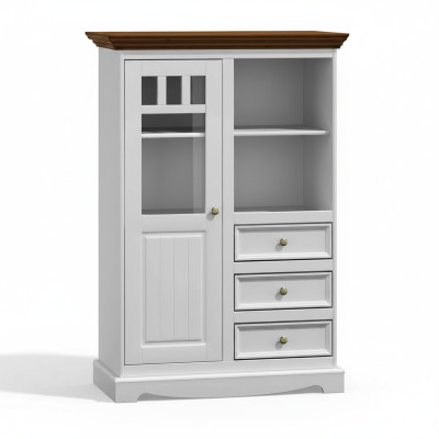 Komoda drewniana szafka mieszkalna Pokój Drewno Design Classic Kredens Komody