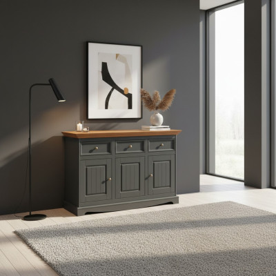 Design Komody Szafa Drewno Wysoki Połysk xxl Duży Luksusowy Kredens Półka New Kredens