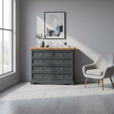 Kredens Luxus Komody Country House Design Meble Podkładka Drewno konsola Czarny Deska