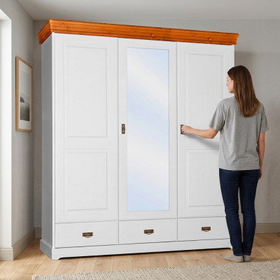 Szafa Designerska Szafy na Wysoki Połysk Meble Living Meble Drewno Nowe Ubrania