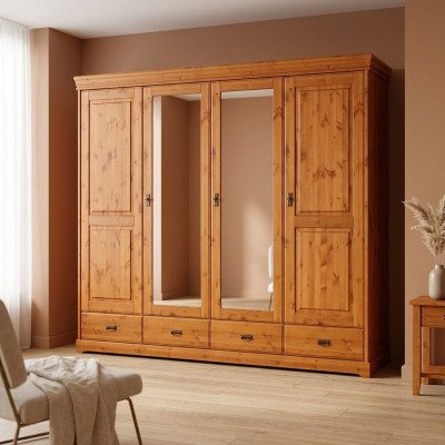 Szafa Country House Style Meble Szafa Drewno Sypialnia Szafki Brązowe Nowe