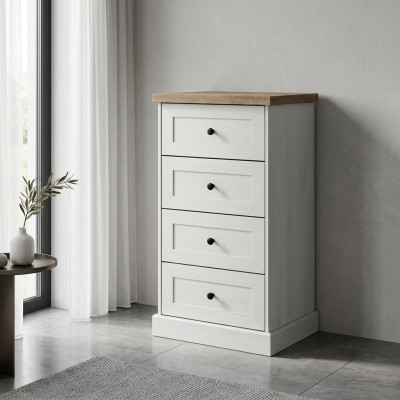 Meble w stylu Country House Wysokie Kredens Szafa Designerskie Szafki Biały Kredens