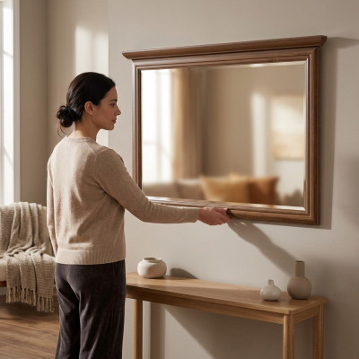 Klasyczna designerska dekoracja lustra Lustro lustro ścienne prostokątna model Kora