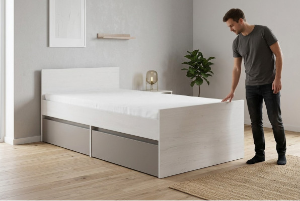 Łóżko młodzieżowe składane Kids Design Nowoczesny żłobek Łóżko 90 cm Podstawa łóżka Nowość