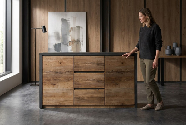 Luksusowa komoda Komody Kredens Kredens Design Drewno Szafa Meble