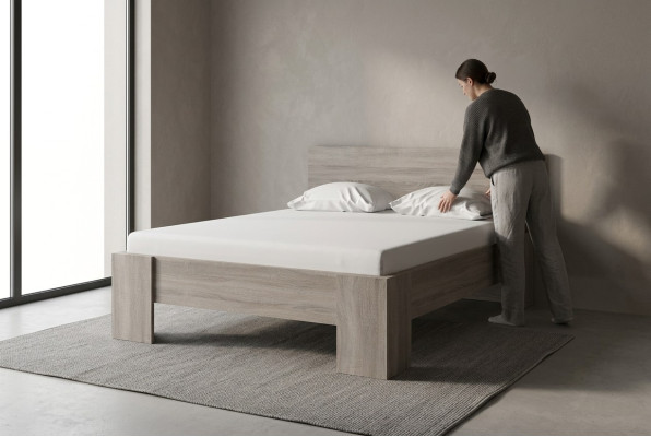 Luksusowy design Meble Sypialnia łóżko drewniane Łóżko w stylu wiejskiego łóżka podwójne Drewno