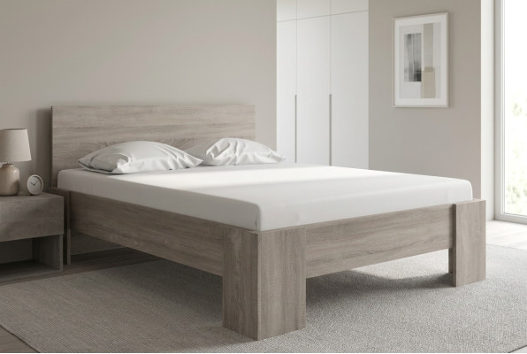 Luksusowy design Meble Sypialnia łóżko drewniane Łóżko w stylu wiejskiego łóżka podwójne Drewno