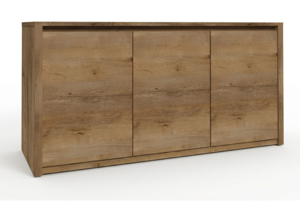 Nowoczesny kredens Drewno Kredens Szafka salonowa Komody 130cm XL, niskie deski
