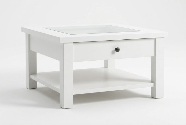 Stolik drewniany Stoliki do kawy z Drewno masywny salon Meble 93x93cm stoły Solidny