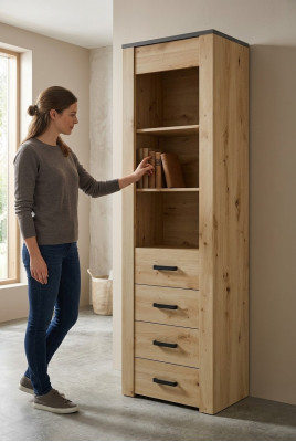 Witryna do jadalni Półka Vitrinen Gablota XL-W1D Drewno Modern Szafa