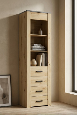 Witryna do jadalni Półka Vitrinen Gablota XL-W1D Drewno Modern Szafa