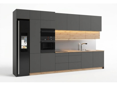 Nowoczesna Kuchnia Line Kuchnie Szafa Design Meble Custom Made Kitchen Line Szara