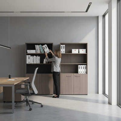 Meble Meble Półka Półki Drewno Design Nowa Szafka na dokument Szafa Office System
