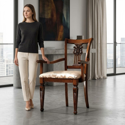 Design Podkładka Solidne drewno Krzesło Krzesła Siedziba Lehn Büro Office jadalnia Luxury New