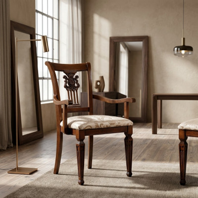 Design Podkładka Solidne drewno Krzesło Krzesła Siedziba Lehn Büro Office jadalnia Luxury New