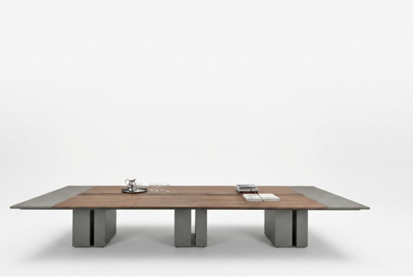 Kancelaria Prawna Drewno Design Office Meble Spotkanie stoły Konferencja Tabela Moderne