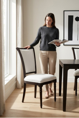 Podkładka Krzesła 1x Fotel Living Dining Pokój Włókienniczy Designer Krzesło Luksusowy Fotel