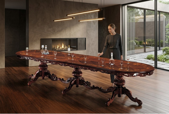 jadalnia stoły Tabela Design Drewno Meble Stół obiadowy Royal Solidne drewno Meble