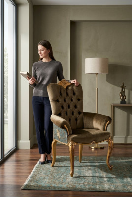 Krzesło z podłokietnikiem krzesło do jadalni Drewno jadalnia Krzesła Design Fotel Art déco