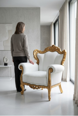 Design Luksusowe Klasyczne Nowoczesne Oparcie Włókienniczy Fotel 1 miejsce siedzące Sofa Podkładka Sofy