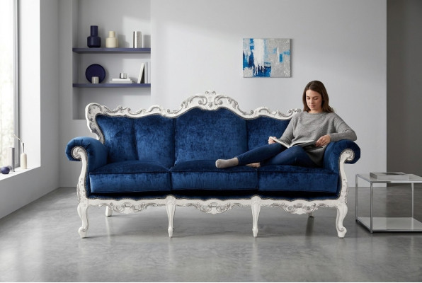 Włókienniczy Sofa Kanapa Podkładka Sofa 3 miejsce siedzące Kanapy Sofy Art deco trzymiejscowe Nowe