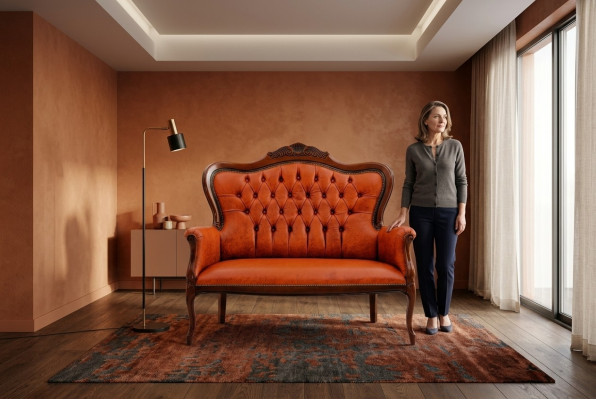 Art Deco Sofa Dwuosobowa Nowa 2 miejsce do siedzenia Design Sofy Podkładka Kanapy Włókienniczy Relaks