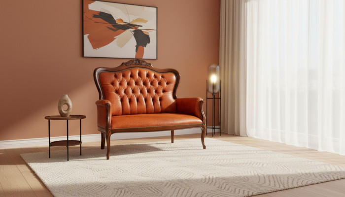 Art Deco Sofa Dwuosobowa Nowa 2 miejsce do siedzenia Design Sofy Podkładka Kanapy Włókienniczy Relaks