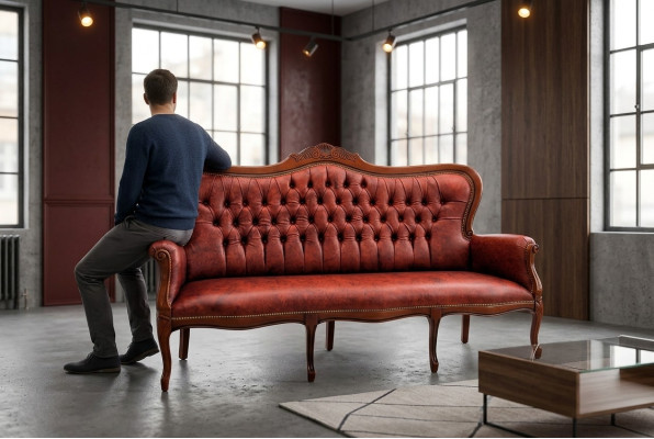 Sofa trzyosobowa kanapa Podkładka Design Siedziba Sofy Pokój Meble Skóra 3-osobowa klasyczna