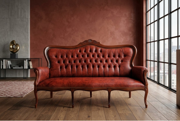 Sofa trzyosobowa kanapa Podkładka Design Siedziba Sofy Pokój Meble Skóra 3-osobowa klasyczna