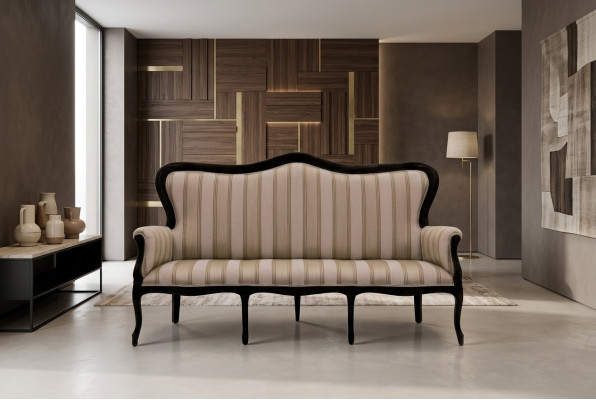 Designerska kanapa trzyosobowa Podkładka sofa Art deco Sofy 3-osobowe Pokój Meble Brown Siedziba