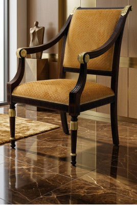 Krzesło Design salon jadalnia Drewno Krzesła Podkładka podłokietnik Vaccari giovanni