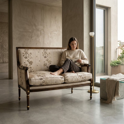 Sofa Dwuosobowa Kanapa Klasyczna Nowa Podkładka Włókienniczy Kanapy Sofa Tekstylna