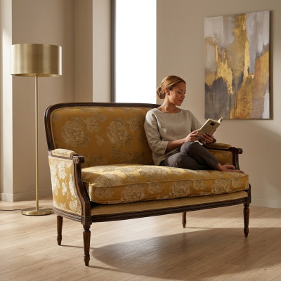 Sofa 2 miejsce do siedzenia Design Sofy Podkładka Kanapy Włókienniczy Relaks Classic Dwumiejscowa Nowa