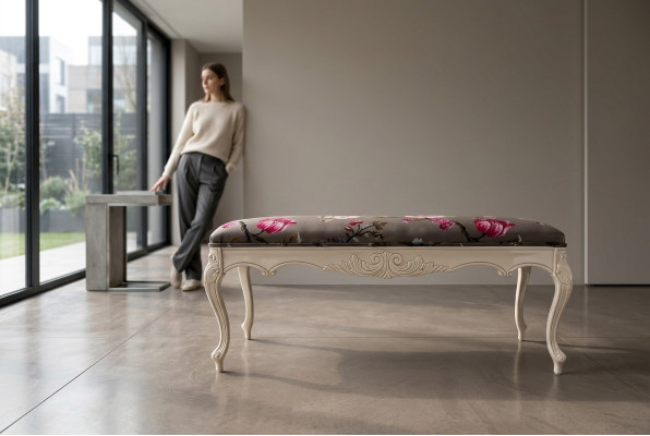 Stołek Sofa Pufa Podkładka Bok Stołek Podnóżek Otomana Siedziba Ławka Artdéco Nowość