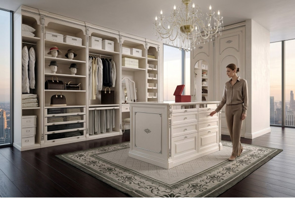 Sukienki typu walk-in Szafa Luxury Classic Szafa Przebieralnia wykonana na miarę