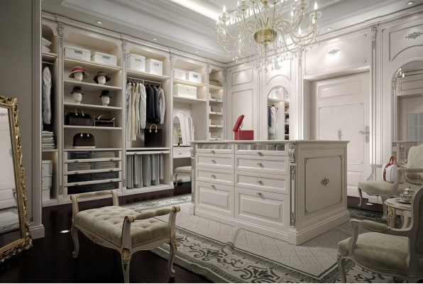 Sukienki typu walk-in Szafa Luxury Classic Szafa Przebieralnia wykonana na miarę