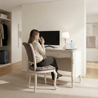 Półki Biurko Tabela Krzesło 2-częściowe Biurko Office Classic Furniture Drewno