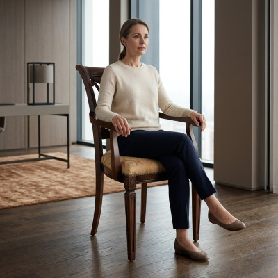 Design Podkładka Krzesło Siedziba Office jadalnia Drewno Krzesło z Podłokietnik Classic Nowość