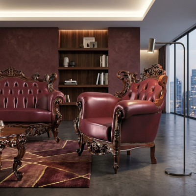 Fotel 90 x 82 cm Kanapa Podkładka Designer Skóra 1 miejsce siedzące Podkładka Siedziba Kanapy Nowość