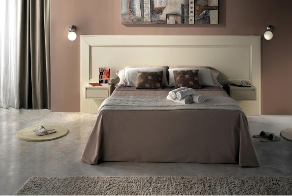 Design Nowoczesne Luksusowe Meble 4szt. Komplet mebli hotelowych 2x łóżko + Stolik nocny