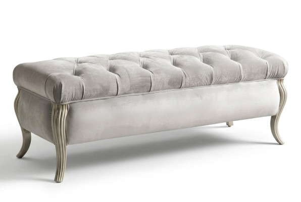 Chesterfield Design Stołek Pufa Owalna Podnóżek Meble Taboret Tapicerowany