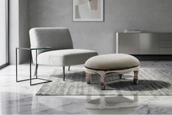 Stołek Podkładka Siedziba Włókienniczy Relaks Sofa Boczna Kanapa Stołek R1 Designer Luxury