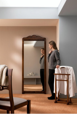 Klasyczne Designerskie Oryginalne Drewno Rama XL Lustro 84*3*205cm Lustro Meble Nowość