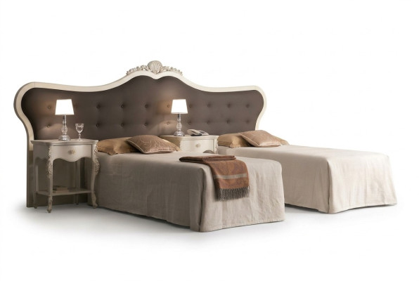 Meble hotelowe 2x łóżko + Stolik nocny Design Modern Luxury Meble 3-częściowe. ustawić